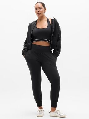 Athleta High Waist Salutation Jogger Black Size 2X Loungewear Athleisure